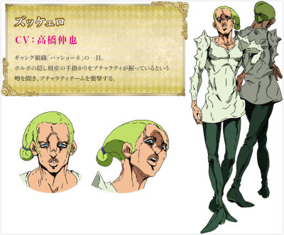 JOJO奇妙冒险-黄金之风
角色and替身人设图