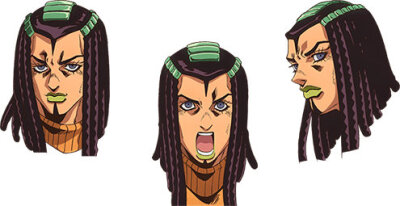 JOJO的奇妙冒险-石之海
「艾梅斯·克斯提洛」and「亲吻」人设图