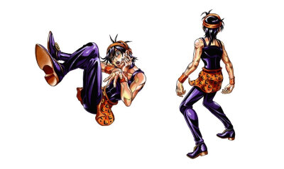 游戏【JOJOASB】部分角色设定图
（黄金之风）