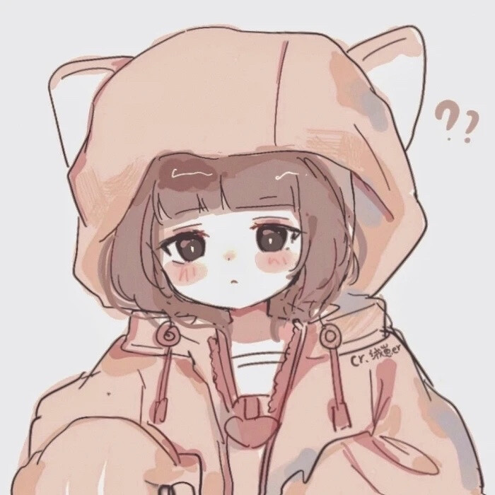 手绘闺蜜女生动漫头像系列