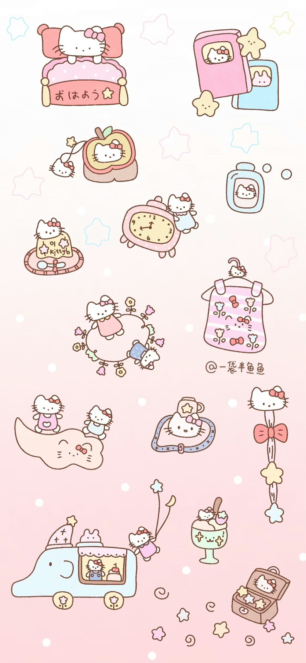 快乐小动物和美食
画师：一袋半鱼鱼
#可爱壁纸##手机壁纸##iPad壁纸##治愈系# ​​​