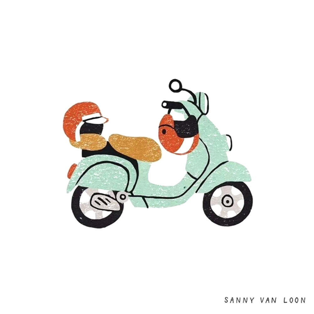 小车车，插画师 sannyvanloon ​​​