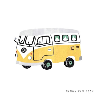 小车车，插画师 sannyvanloon ​​​