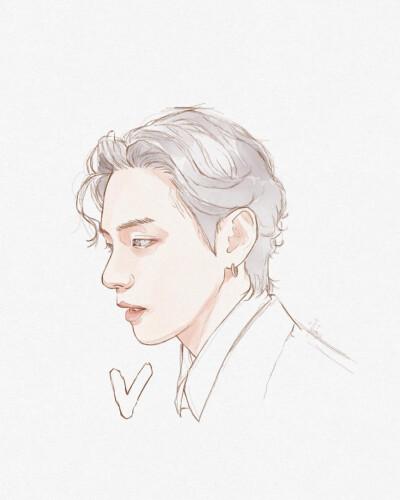 金泰亨手绘，搜图不易，留图请点赞，专辑内所有图片均有才阿米所绘，我只是图片搬运工，只留作欣赏