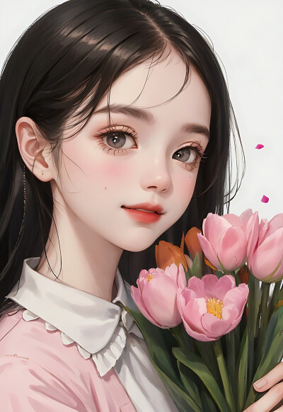 花与少女