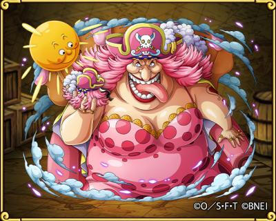 【夏洛特•玲玲】
BIG MOM 夏洛特•玲玲
前 新世界四皇之一
超人系•魂魂果实 第二任能力者
托特兰王国 女王
BIG MOM海贼团 船长
