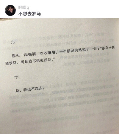 我不想去罗马