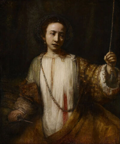 卢克丽霞（Lucretia）, 1666. 伦勃朗悼念亡妻的作品