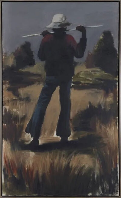 Lynette Yiadom-Boakye《8pm Zaragoza》，布面油画，200×120cm，2011年，图片：艺术家及Timothy Taylor画廊