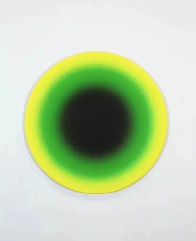 Ugo Rondinone《2022年10月10日》，布面丙烯，直径90cm，2022年，图片：艺术家及KAMEL MENNOUR画廊