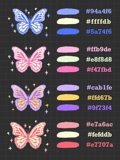 跟着蝴蝶学配色⋆ ᖭི༏ᖫྀ ⋆ ​​​