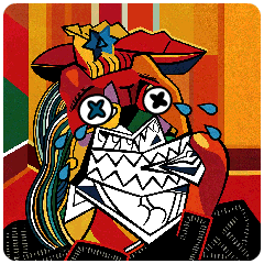 【魔鬼猫表情-哭泣猫】#GIF 动图 名画 油画 哭泣的女人 毕加索 IP 动漫 魔性 斗图 zombiescat