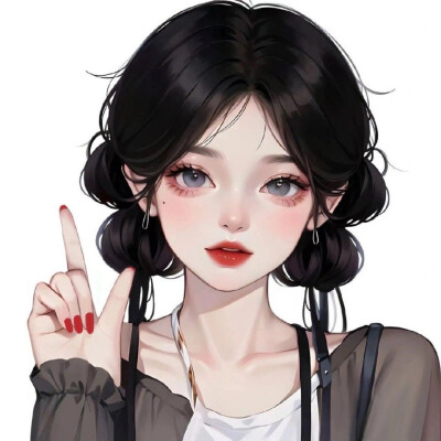 傲娇美少女插画WeChat头像 ​​​