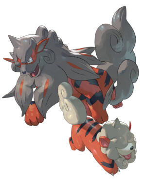 61.卡蒂狗3(风速狗 洗翠形态) 火属性~闪焰冲锋
      原型: 神兽麒麟