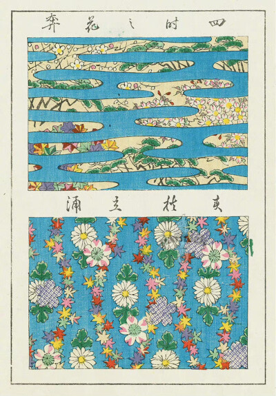 约1900年的日本版画设计图案。 ​​​​