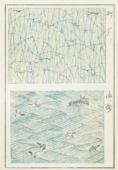 约1900年的日本版画设计图案。 ​​​​