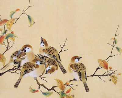 顾绣半绘半绣。“以针代笔，以线为墨；以名迹作蓝本，以丝线作丹青”，因言顾绣不是实用品，而是高雅的艺术品。