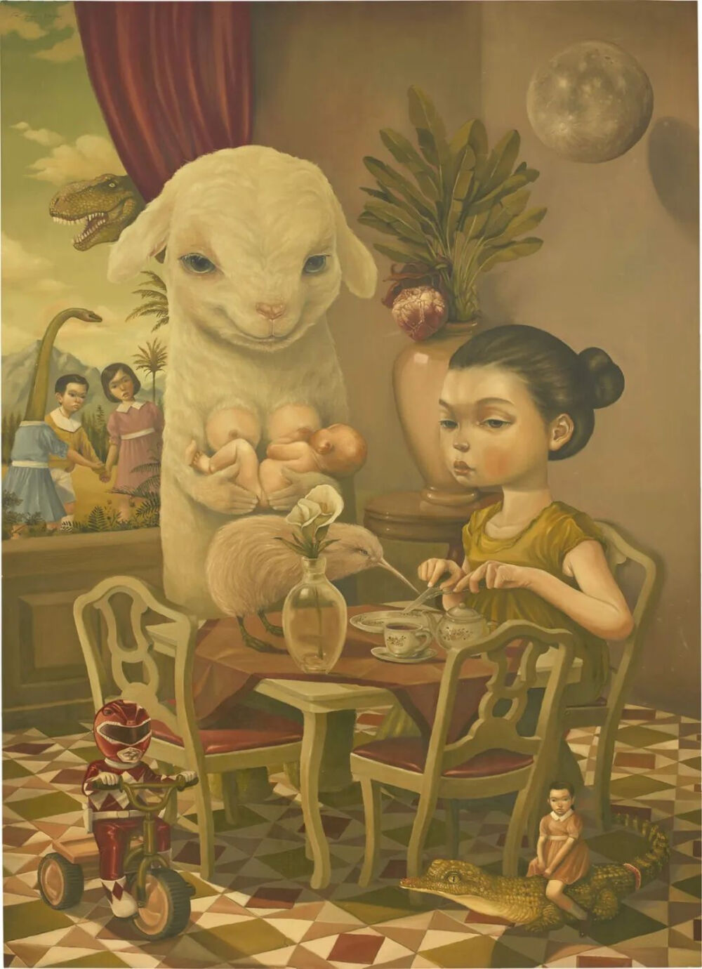 罗比⸱德维⸱安东诺《隐晦微妙之处》，布面油画，180×130cm，2013年，成交价：239.4万港元