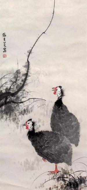 张其翼（1915—1968），20世纪杰出的花鸟画家之一，其曾祖父张德彝曾任清政府驻欧使节，是目睹巴黎公社革命全过程的唯一中国人。张其翼擅画各种禽鸟、猿猴等，兼工带写，独树一帜。