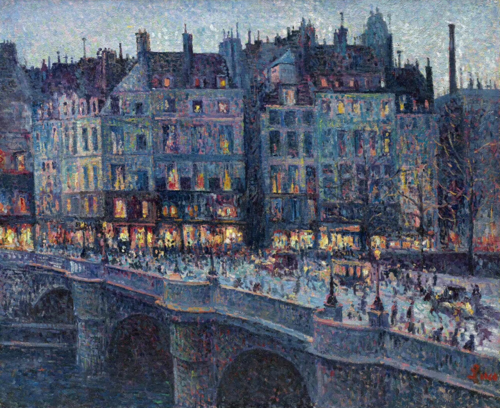 夜的色彩。作者：Maximilien Luce ​​​​