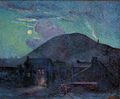 夜的色彩。作者：Maximilien Luce ​​​​