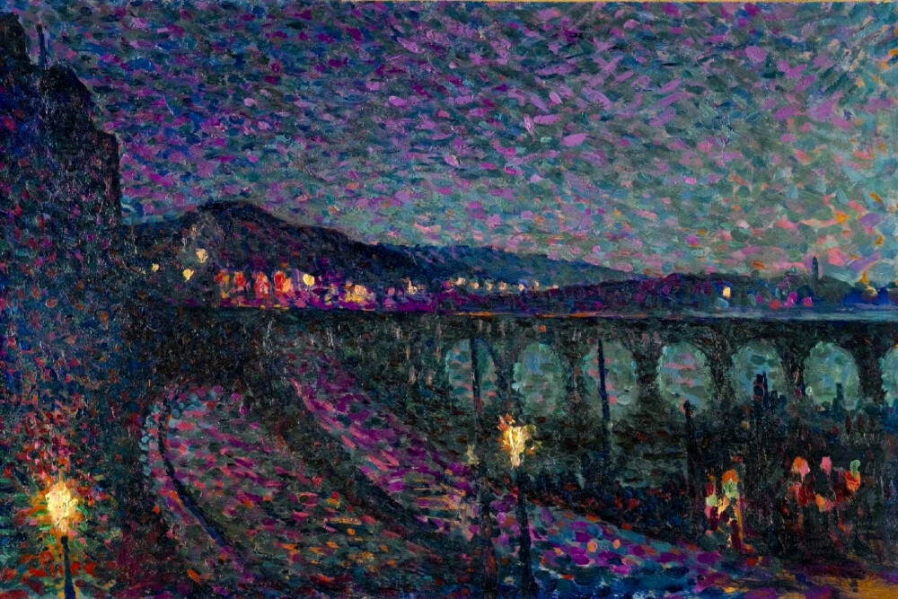 夜的色彩。作者：Maximilien Luce ​​​​