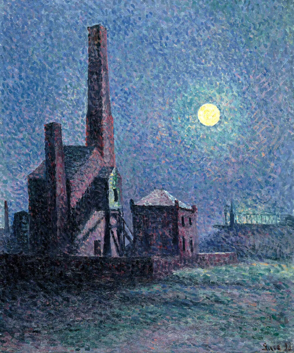 夜的色彩。作者：Maximilien Luce ​​​​