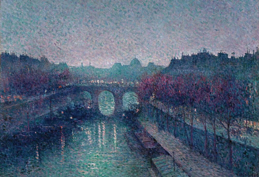 夜的色彩。作者：Maximilien Luce ​​​​