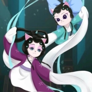 墨紫小青姐妹图
