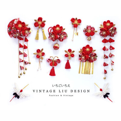 可爱的和风髮饰