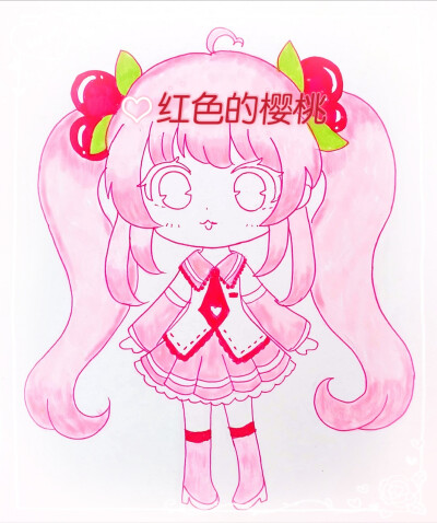 手绘q版人物 绘画步骤 初音未来 