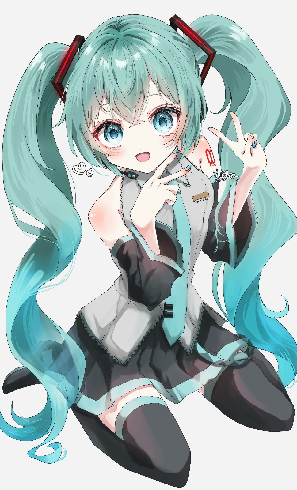 初音未来元气插画
飘逸微卷的双马尾
Twi:kayon247