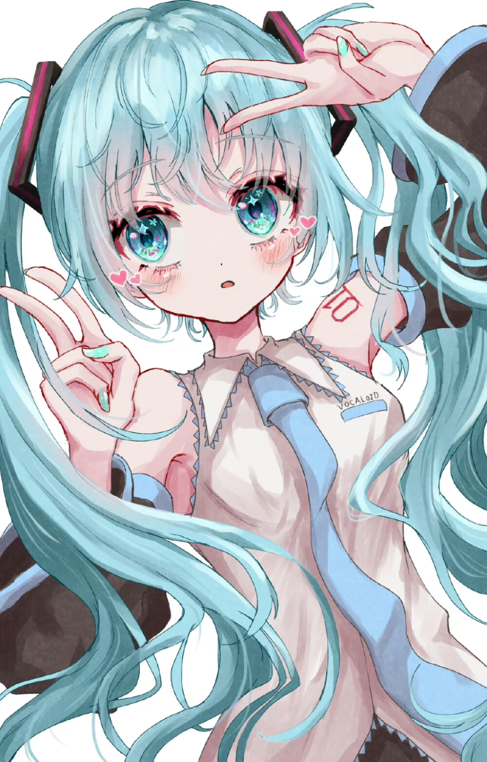 初音未来元气插画
飘逸微卷的双马尾
Twi:kayon247