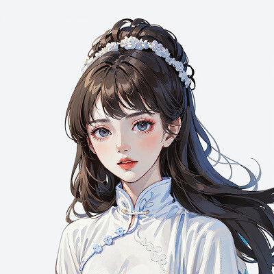 古风甜美少女AI手绘