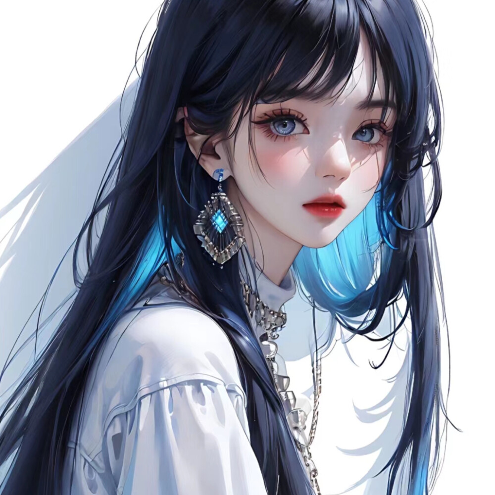 动漫女头唯美头像手绘女头