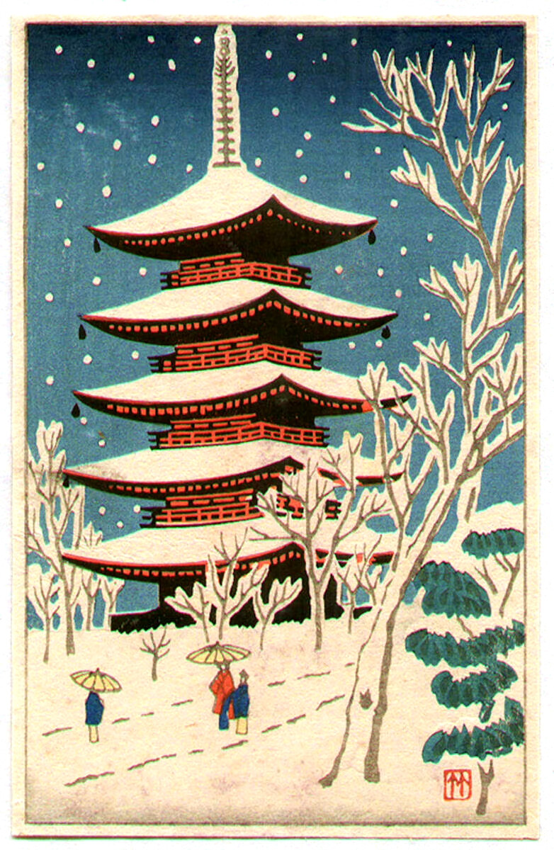 冬雪。作者：浅野竹二(Asano Takeji)​​​​