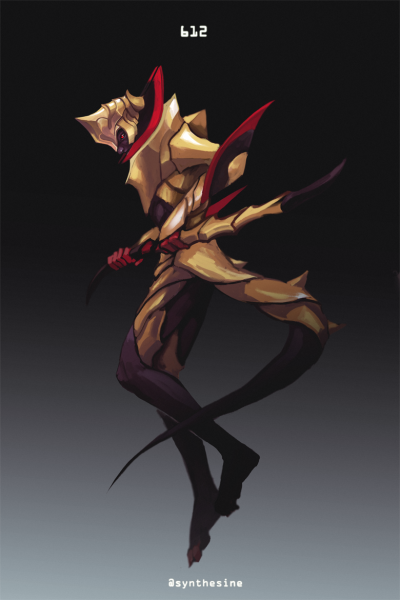 612·双尾战龙(原型·特摄片“怪兽”) “颚斧宝可梦·斗争心属性”