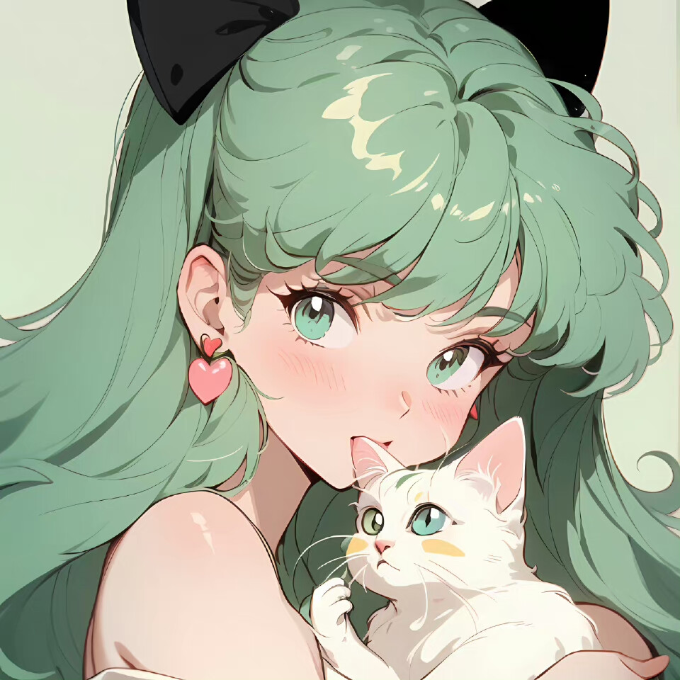 旧漫少女猫猫头像