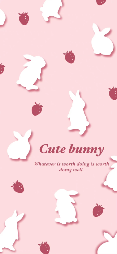 可爱的小兔子～少女心壁纸 可爱壁纸 ～@南空直美_