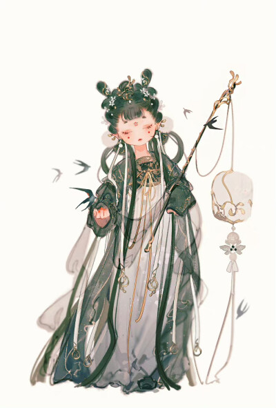 可爱的古风小仙女
插画师:眠狼