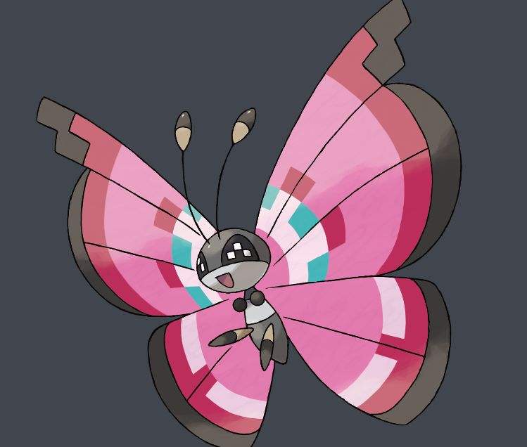 666·彩粉蝶(原型·炫翅蝶) "磷粉宝可梦·友情防守属性"