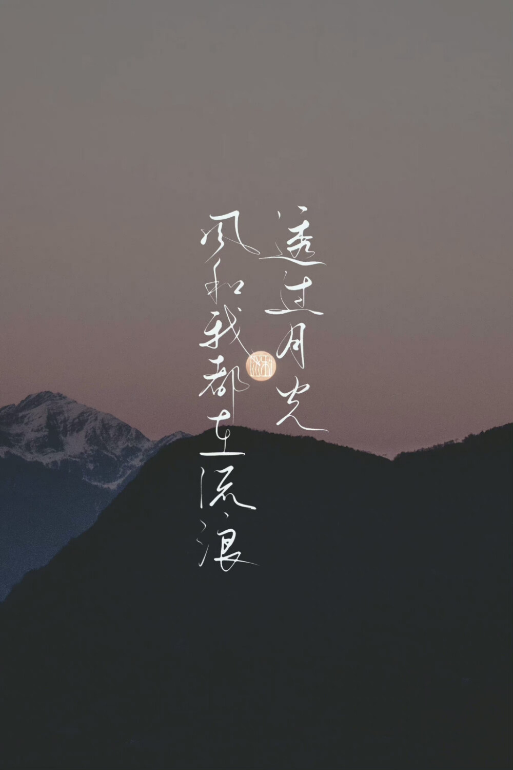 透过月光，我和风都在流浪。
宁城《星夜集》
#这就是中国风# ​​​