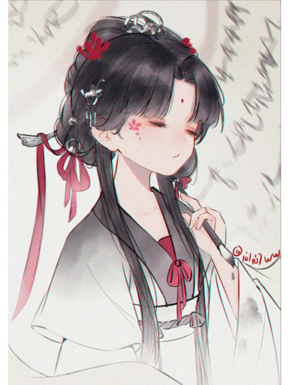 Q版古风少女插画
画师：问问