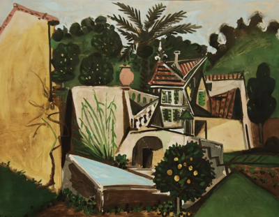 1951年毕加索绘《瓦洛里别墅》
