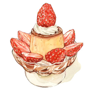 草莓系列美食插画丨画师:KaileneFalls
#插画分享##美食治愈系##少女心##背景图#​