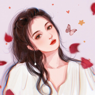 赵丽颖水彩头像