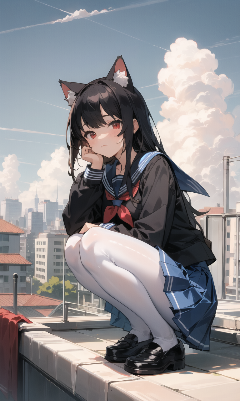 二次元水手服壁纸猫女壁纸小姐姐希望大家喜欢呐❤