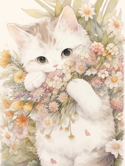 捧花猫猫