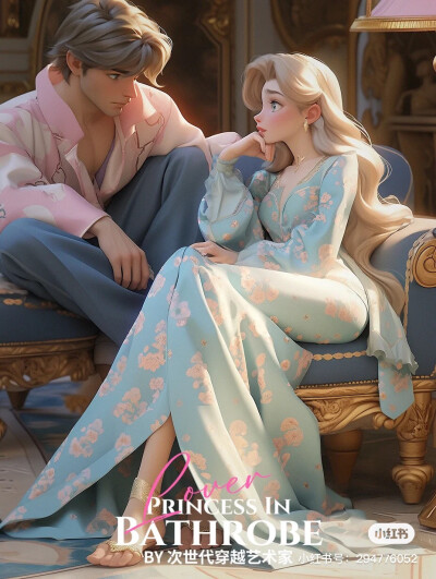 浴袍迪士尼公主—AI