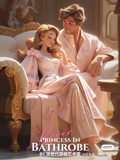 浴袍迪士尼公主—AI